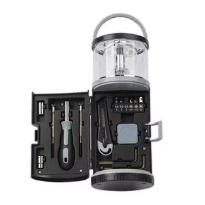 Outdoor Household Camping Lamp with Common Tool Set, 12 Pieces Portable Repairing Tool Kit