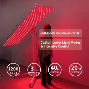 REDSKY Standing 6000W LED Red Light Therapy Panel with Heating 1200 LED Full Body for Home Use US Plug