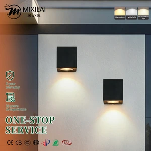 Hot Sales Modern LED Outdoor Wall Light 3W 600lm IP65 Waterproof Exterior Aluminum Rectangle Black Wall Mounted Light for Garden