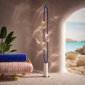 Postmodern Simple Style Floor Lamps For Living Room New Design Floor Light Crystal Marble Standing Light