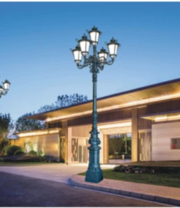 European Garden Fairy Art Classical Aluminum LED Pillar Lights IP65 Rating Warm White Dimmable 3-Year Warranty Decor Sidewalk