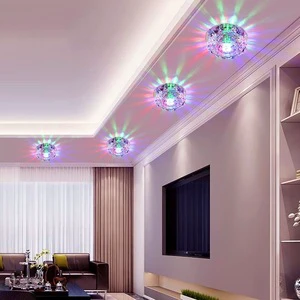 Living Room Crystal LED Recessed Downlights Ceiling Lights Entryway Hallway Corridor Bull's-Eye Spotlights Dimmable 5-9cm Cut