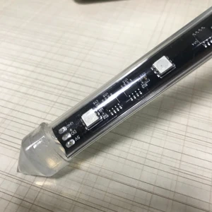 3D Club Design Digital DMX Meteor RGB Pixel LED Tube 360 Degree IP68 DC12V 9W/12W Rechargeable for Outdoor Use Valentine's Day