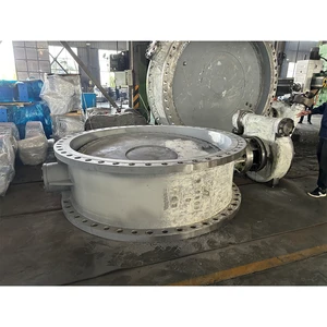 Fire Safe Design Double Eccentric Butterfly Valve with Pneumatic Actuator for Natural Gas Pipeline