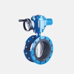 D941X-16Q Dn200 Electric Butterfly Valve 220V Actuator Resilient Seat Flanged Water Ductile Iron