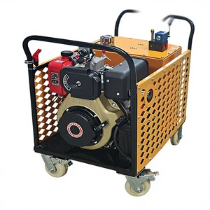 Diesel Engine Hydraulic Pump Station Small Electric Pump Gasoline Hydraulic Press Portable Pressure Testing Pump Station