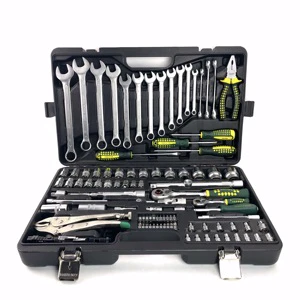 100PCS Mechanic Tool Set Socket Wrench Set Combination Ratchet Spanner Hand Tool Sets