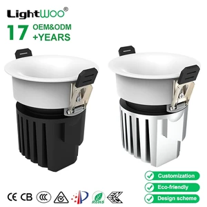 Anti Blue Light Recessed LED Spotlight Full Spectrum CRI90 No Flicker Die Cast Aluminum Downlight UGR<10 Living Room Museum