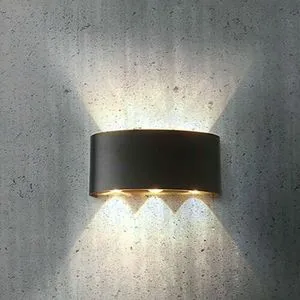 Modern Outdoor Waterproof Wall Light 6W up Down Porch Wall Light