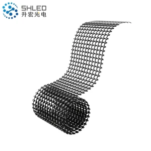 Flexible Soft P50 Full Color Customized Size Intelligent Control Mesh Led Screen For Outdoor Media Facade Daytime Use
