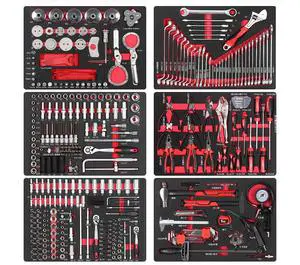 Customizable Cr-V Steel Hand Tool Kit Including Manual Drills Wrenches for Repair Work Workshop OEM Packaging Included