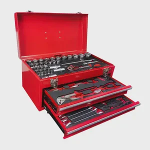 90pcs Socket Wrench 3-Layer Mechanics Tool Repair Case Full Household Hand Tool Set