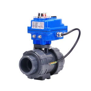 AC24V DC24V AC220V Electric Ball Valve 2-Way UPVC PVC Water Plastic Motorized With Electric Actuator OEM Supported