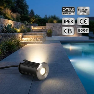 High Lumen Wholesale Ip68 Waterproof Outdoor 304 Stainless Steel Ground Path Buried Yard Concrete Embedded Led Underground Light