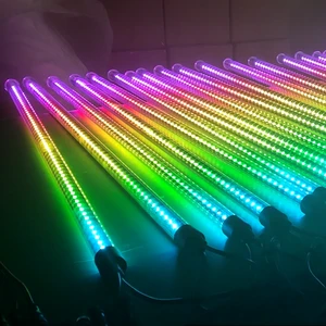 24V 30MM RGB Pixel Tube Light with 3D Effect IP68 Rated Plastic Material for Christmas Outdoor 360 Stage & Ceiling Lighting