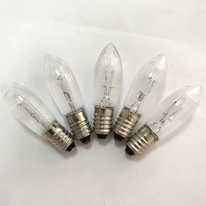 C6 E10 34V3W Candle Bridge Replacement Incandescent Light Bulb for Christmas Decoration