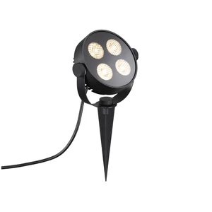 Modern 4*6W Round Aluminum Black Ip65 Waterproof Led Flood Light Outdoor Lighting
