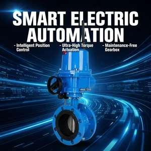 CE Certified Stable Electric Actuation Multi Fluid Compatible Anti-Corrosion Flanged Butterfly Valve