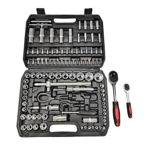 108PCS Hand Tools Mechanic Tool Set Socket Ratchet Wrench Universal Joint Kit Tool Kit with Toolbox