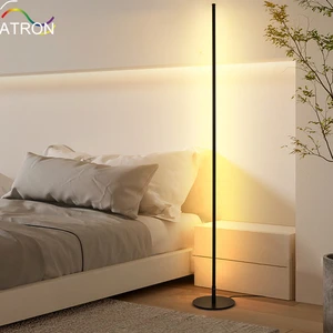 Modern RGB LED Floor Lamp for Gaming Room Remote Color-Changing Corner Lighting with Dimmable High CRI 80