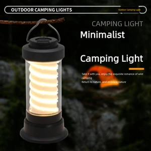 Portable Outdoor Camping Lantern Modern Minimalist LED Tent Light USB Rechargeable Camping Lamp for Hiking Emergency