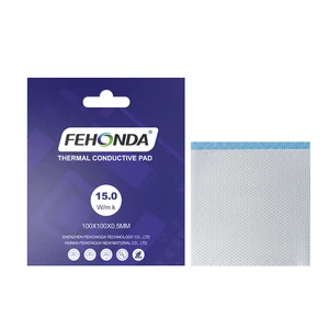 Fehonda 15w 0.5Mm 0.75Mm 1Mm 2Mm 2.25Mm Cooling Laptop Silicone Soft Thermal Conductive Pad Gap Termal Pad For Cpu Gpu Ssd M2