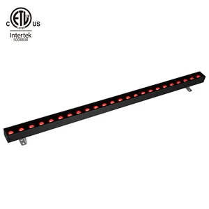 DC24V Daisy Chain 25W 50W RGB RGBW Warm White DMX512 Control Aluminum UL ETL Listed IP66 Linear Outdoor DMX LED Wall Washer