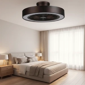 New Arrival Simple Modern Remote Control Real Iron Acrylic Ceiling Fan Lights With 3 Blade
