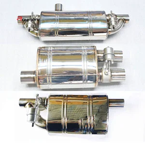 Car Universal Stainless Steel Valved Muffler Vacuum Electronic Valvetronic Exhaust Pipe Remote Control Dual Inlet Outlet 2/2.5/3