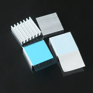 20/14x14x4mm Ultra Thin Aluminum Heat Sink Motherboard Chip IC Element Loose Heat Paste Fixed Adhesive Mount Cooling Cooler