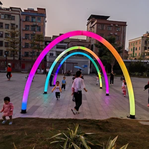 Wholesale IP65 Waterproof RGB LED Tube Light Remote Control Indoor & Outdoor Garden Plastic Pillar Lights