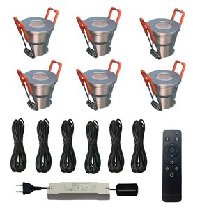 The Spotlight Led for Veranda Roofs Carport with 5m Cable Spotlight 6pcs and Remote Control IP65 Level Downlight for Outdoor