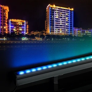 IP66 Waterproof 18W/24W/36W RGB LED Wall Washer Light External Control Linear Lamps for Hotel Bridge Building for Outdoor