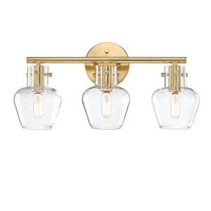 Modern LED Vanity Lights clear Glass Gold Color Wall Lamps Vanity Mirror With Led Light Bathroom Light Vanity Bathroom