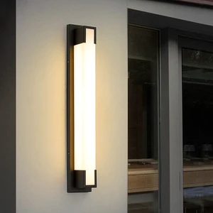 Outdoor LED Wall Lamp Waterproof IP65 Exterior Porch Balcony Stainless Steel 110V 220V Garden Courtyard Wall Light