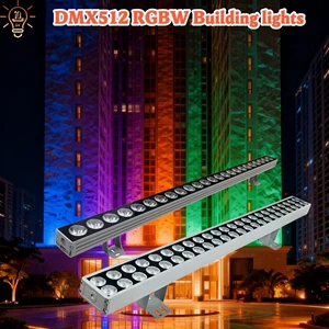 Narrow Or Wide Beam RGBW Aluminum LED Wall Washer Light 24W-144W Outdoor Waterproof For Landscape & Commercial Facade Projects