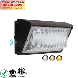 7years Warranty 45W 60w 80w 100w 120w 150w Outdoor LED Wall Pack Light Fixture Walkway Lights Semi Cutoff LED Wall Lamps ETL DLC