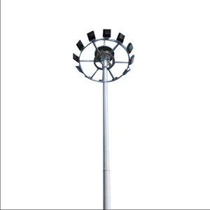 Stadium High Mast Light Pole Hot Dip Galvanized Steel Tower 10m15m 20m Outdoor Lighting For Street Football Field Large Project