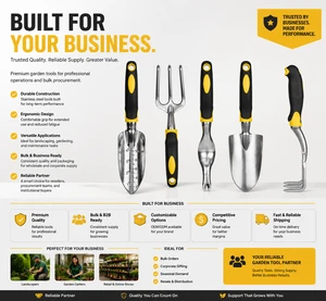 In Stock Factory Price Good Quality 5 Pieces Heavy Duty Aluminum Alloy Hand Gardening Tool Set with Non Slip Handle