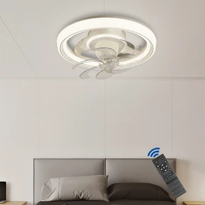 Energy Saving Design 6 Speeds Bedroom Living Room Fan Light 7 Blades Remote Control Dc All Copper Motor LED Ceiling Fan Lamp