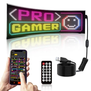 Durable OEM 32x96 Flexible Led Screen Scrollable LED Display Panel with Smartphone Control for E-sports Room