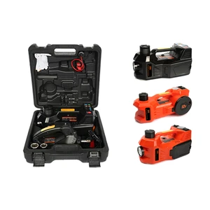 WISDOM Portable Tire Change Kit DC12V 150W Electric Hydraulic Jack Car Jack Kits Air Compressor With Electric Impact Wrench Set