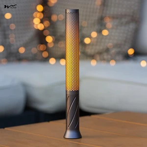 LED Candle Light, Cordless Table Lamp, Bedside Flame Lamp W/ 2 Modes, Rechargeable Candlestick Modern Table Lamp