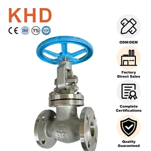 KHD American Standard 304 Stainless Steel Globe Valve DN40 Ultra-Low Temperature Manual Flange Globe Valve OEM Customizable