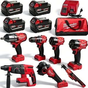 Bulkorder Price18V Multi-tool Combination Household Electric Tool Set,with Screwdriver Impact Wrench Battery&Charger Wrench Set