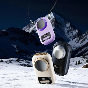 With LED Digital Display, Built-in Stand, Can Be Hung On The Waist, Small And Portable Multi-functional Ice Cooling Fan