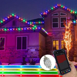 Addressable Rgbw Dc 48V IC7604 Pixel Light Outdoor Ip68 House Exterior Wall Of Permanent Christmas Led Point Light For Eaves