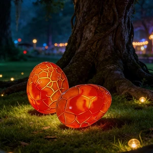 LED IP65 Waterproof Dinosaur Egg Lamp Floor-Standing Lawn Spherical Creative Pandora Dragon Egg Ambiance Light