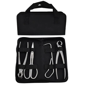 4 in 1 Bonsai Tool Kit Stainless Steel Concave Cutter Bypass Pruner Horticulture Trimming for Bonsai Styling with Storage Case