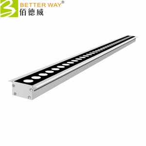 RDM 54W DMX RGBW DC48V IP67 Aluminum Recessed Mount Anti-Glare LED Wall Washer Light